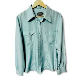 Pendleton  Robin Egg silky structured button  #3F